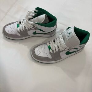 Jordan Green and White Sneakers